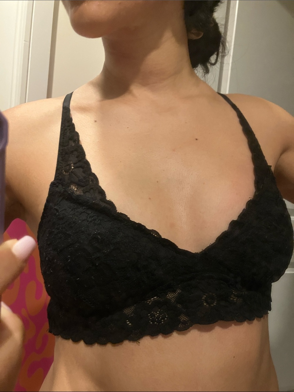 •Aerie• Lace racerback pull-on bra